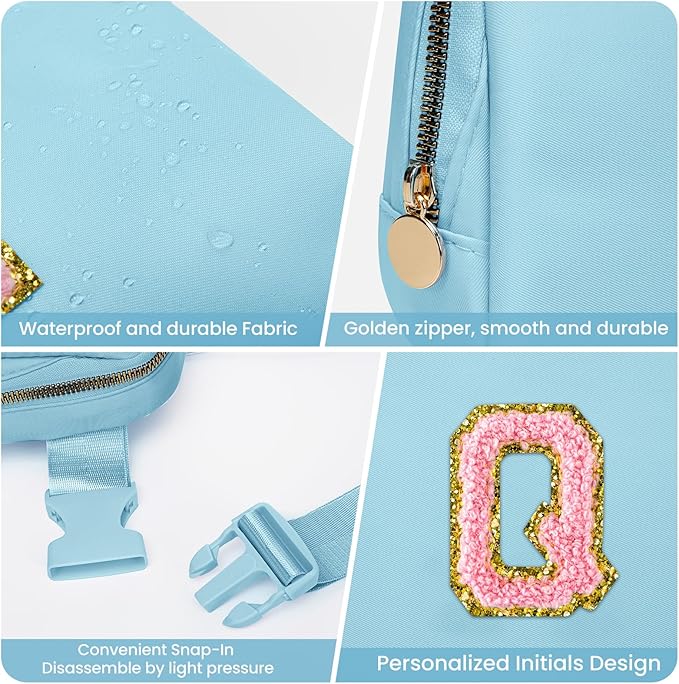 Birthday Gifts for 4 5 6 7 8 9 10 11 12 13 Year Old Girls,Graduation Gifts for Teens Kids Her Daughter Sister, Fashion Fanny Pack Crossbody Bag Belt Bag Cute Trendy Stuff (Blue,Q)