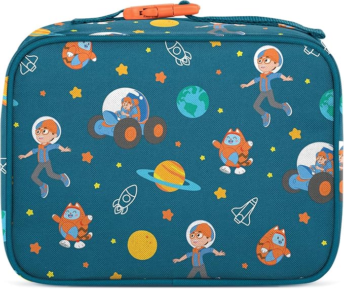 Simple Modern Blippi Kids Lunch Box for School | Reusable Insulated Lunch Bag for Toddler, Girl, and Boy | Meal Containers with Exterior & Interior Pockets | Hadley Collection | Blippi Space