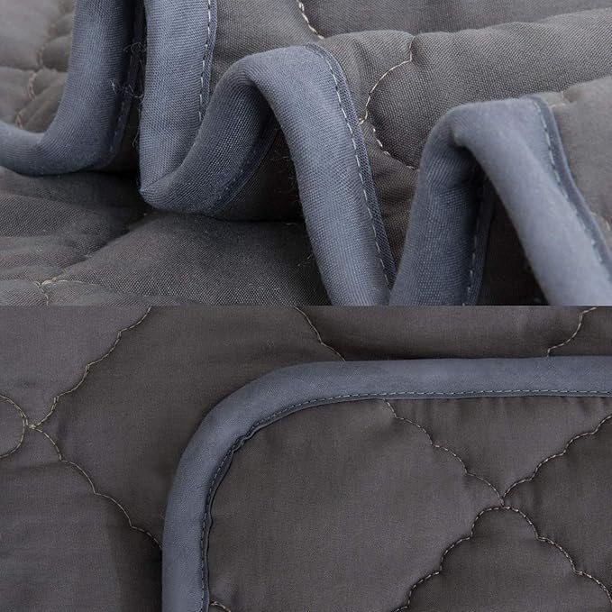 NTBAY Down Alternative Toddler Comforter, Lightweight and Warm Solid Color Baby Crib Quilted Blanket, 39x47 inches, Dark Grey