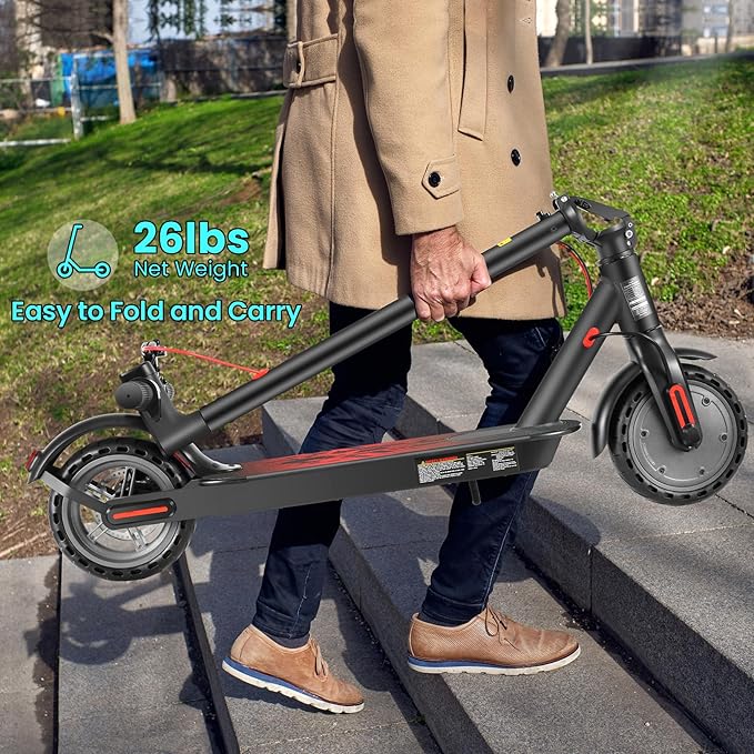 Caroma Electric Scooter,630W Peak Motor,20 MPH Max Speed & 18 Miles Long Range,8.5" Solid Tires,Dual Braking System with Cruise Control,Foldable E-Scooter with Smart APP Lock for Adults and Teens