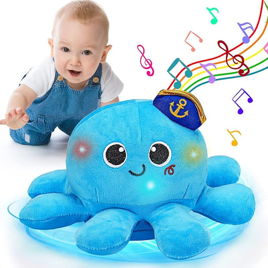 Tsomtto Baby Toys 6-12 Months Musical Plush Octopus Crawling & Walking Toys Light up Voice Control Dancing Infant Toys 0-6 7 8 9 10 12-18 Month 1 2 3 Year Old Boys Girls Tummy Time Baby