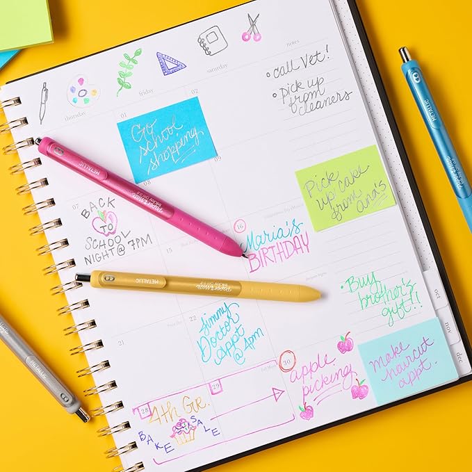 Paper Mate InkJoy Gel Pens Ultimate Pack,Retractable,Featuring Classic, Bright!, and Metallic Inks, Assorted, 30 Count - Perfect for Writing, Doodling, Bullet Journaling, Glitter, Sparkle, Writing Fun