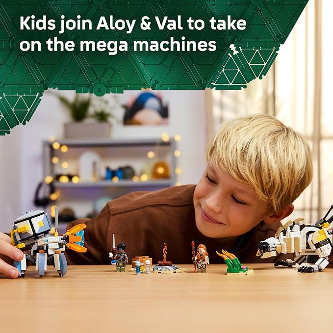 LEGO Horizon Adventures Aloy & Varl vs. Shell-Walker & Sawtooth Kids Toy - Building Toy for Boys & Girls, Ages 9+ - Gaming Gift Idea for Horizon Fans - 77037