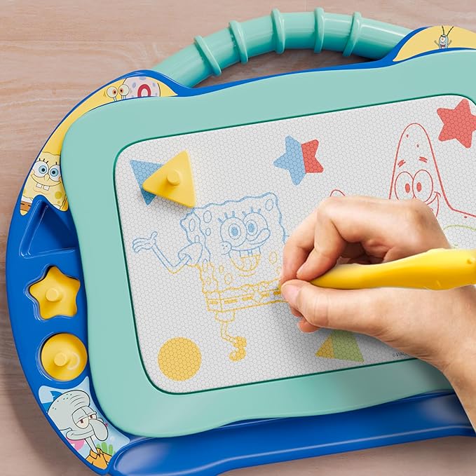 Lollipop Spongebob Magnetic Drawing Board - Endless Fun for Kids' Art - Large Drawing Surface, Easy Erasing, Mess-Free - Child-Friendly Design with Efficient Storage
