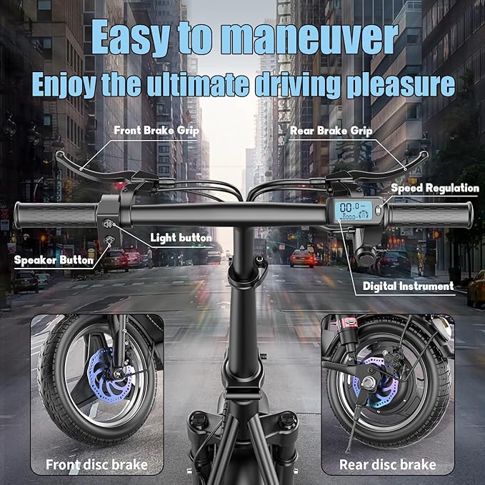 Electric Scooter Adults, 850W Peak Motor, 25 Miles Range, EScooter 25MPH Top Speed, 14" Foldable Electric Scooter with Seat and Basket for Cargo, Dual Suspension for Commuting