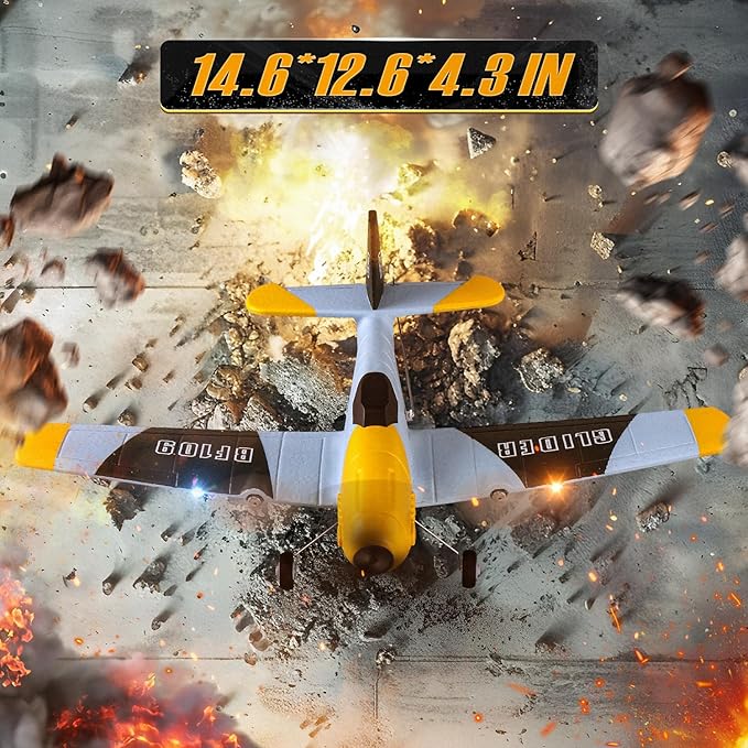 BEZGAR 3 Channel RC Plane, Drones for Kids, 6-axis Gyro Remote Control Airplane, RC Helicopter, Easy Control for Beginners Toys with Colorful LED Navigation Lights