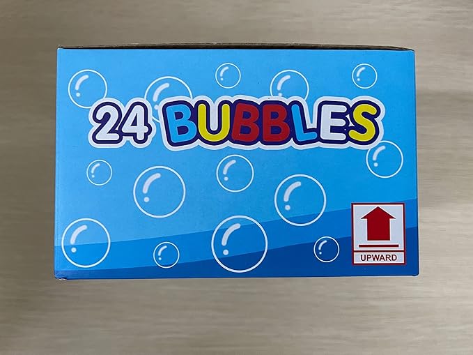Bubbles 24 Pack Party Favor for Kids Bulk Bubble Solution Blowing Wand 2 Dozen Party Supplies Outdoor Toys Wedding Party Christmas Celebration Birthday Fun Gift