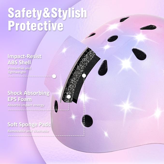 Kids Toddler Bike Helmet for Boys Girls, Adjustable Bicycle Helmet from Infant Baby to Children, Multi-Sport for Scooter Skateboard Roller/Inline Skate