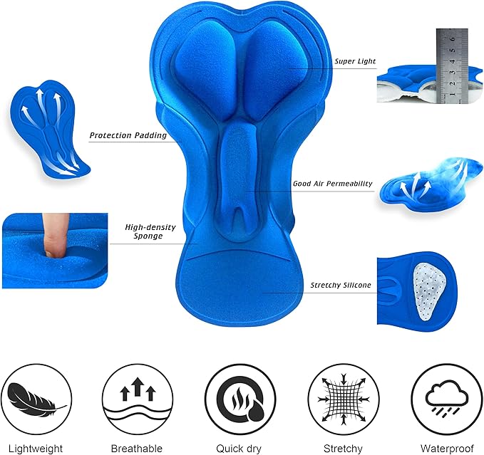 Men's Mountain Bike Shorts 3D Padded Bicycle Biking Shorts Quick Dry Lightweight MTB Cycling Shorts