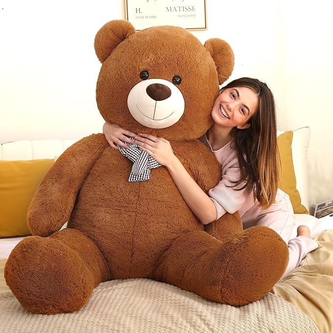 MaoGoLan Big Teddy Bear 5ft - Large Stuffed Animal with Smiling Face - Cuddly Valentines Gift for Boyfriend,Wife,Lover
