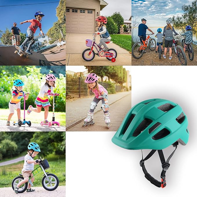 Kids Bike Helmet for Ages 1-8 Years, Adjustable Toddler Boys and Girls Helmets, Lightweight Child Infant Bicycle Cycling Scooter Sports Helmet 48-54cm