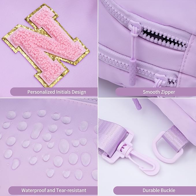 Birthday Gift for 5 6 7 8 9 10 11 12 13 14 15 16 Year Old Girls Fanny Pack Crossbody Bags for Women,Cute Trendy Stuff - Lavender,N