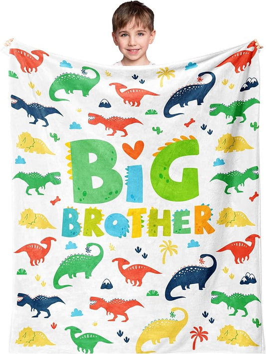 Christmas Big Brother Gift for Boy/Toddlers, Gifts for Big Brother of New Baby Blanket 50"x40"