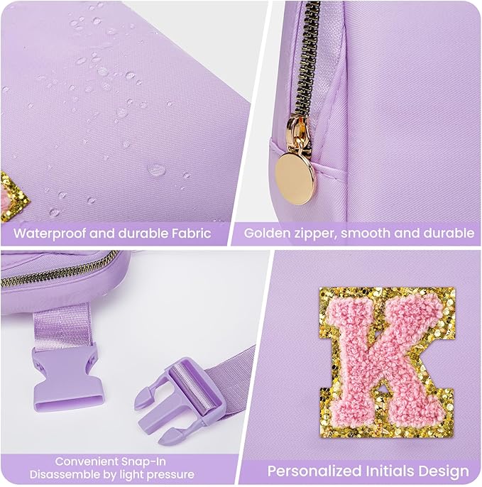 Christmas Stocking Stuffers Gifts for 5 6 7 8 9 10 11 12 13 Year Old Girls, Birthday Gifts for Daughter Teen Girls Kids Her, Mini Fanny Pack Crossbody Bag Belt Bag Fashion Waist Packs（Purple, K)