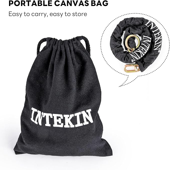 Security Chain 4 ft x 3/8" Thick Bike Lock Chain - High Security Hardened Steel Cut Proof Chain for Bikes, Containers, Motorcycles, Trailers, ATV's