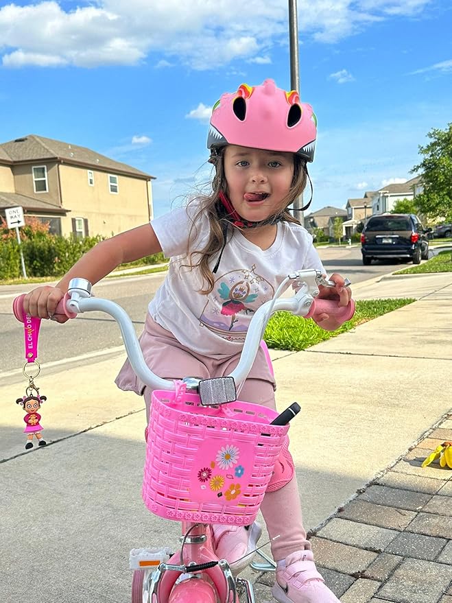 Toddler Helmet Kids Bike Helmet for 2 3 4 5 6 7 8 Years Old Girls with 3D Dinosaur Design Protective Gear Set and Safety Certified, Toddler Bike Cycling Skating Skateboard Scooter Helmet