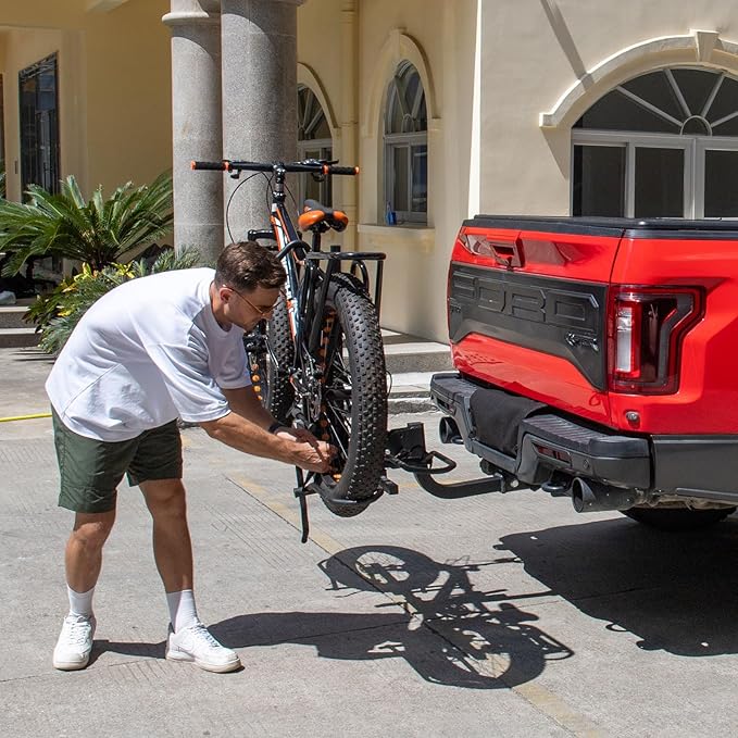 2-Bike Hitch Mounted Platform Bicycle Rack Foldable Bike Carriers for Cars Trucks SUVs Minivans with 2" Hitch Receiver