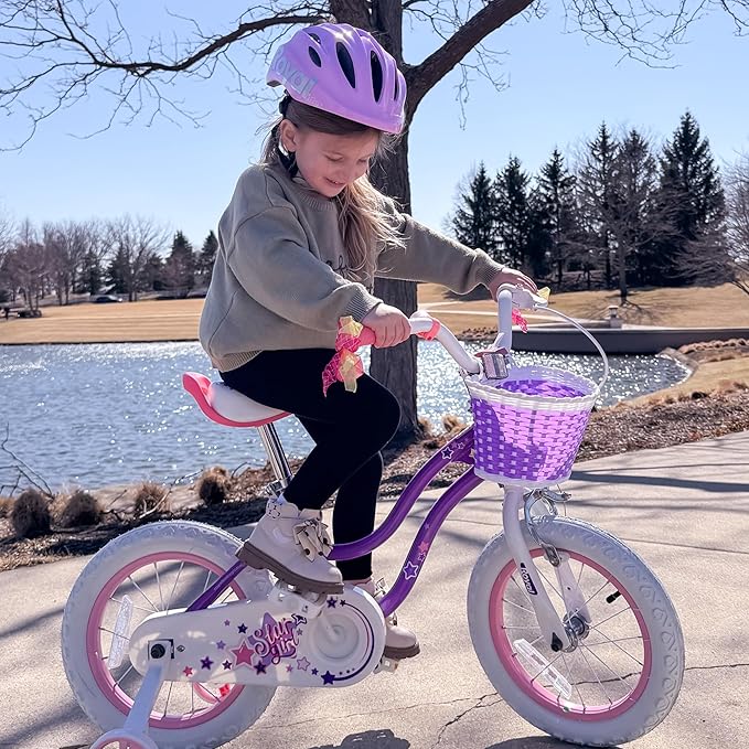 RoyalBaby Girls Bike Classic & EZ Kids Bike, Balance and Pedal Bicycle, 12 14 16 18 20 Inch Toddlers to Big Kids 3-10 Years