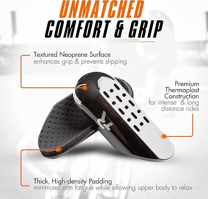 TRIRIG - Signature Closed Back Arm Cups - Triathlon Bike Accessory - Aero Bar Pad Comfort with Textured Grips - Durable Scoop Design for Cycling Upgrade, Lightweight Bike Accessory with Adjustable Fit