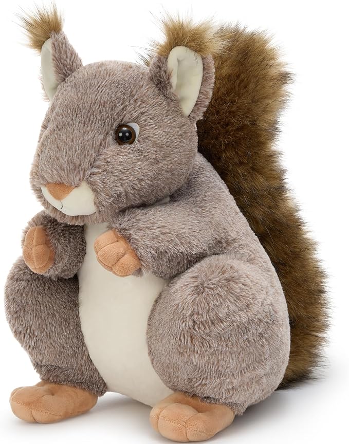 MaoGoLan Giant Squirrel Stuffed Animal,17.7" Realistic Squirrel Plush Toys with Cute and Fluffy Tails,Big Stuffed Squirrel Gift for Forest Animal Lover,Girls,Boys,Kids,Baby Shower