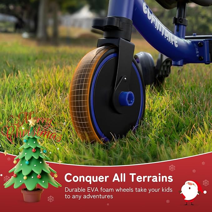 besrey 5 in 1 Toddler Bike for 1 Year to 4 Years Old Kids, Toddler Tricycle Kids Trikes Tricycle, Toys for Boy & Girl, Balance Training, Removable Pedals