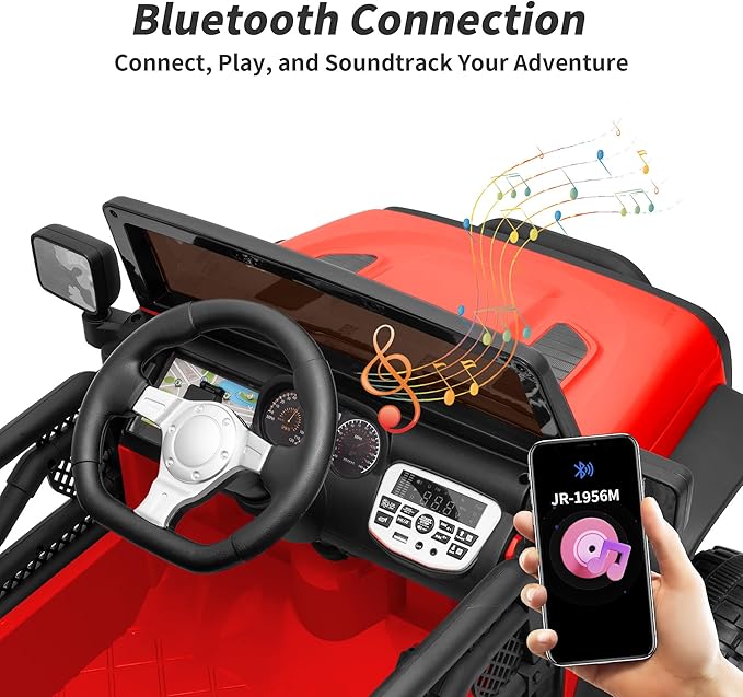 Kids Ride on Car Toy, 24V Electric Car for Kids with Remote Control, 2x200W Motors - Red