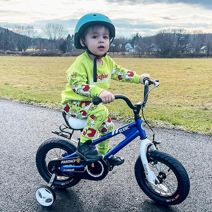 Glerc Fantacy Kids Bike, 12-20 Inch Children Bicycle for 2-13 Years Old Boys Girls, Kids Bicycle with Water Bottle Holder & Headlight & Training Wheels, Multiple Colors