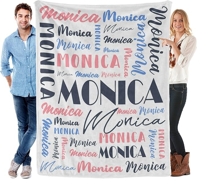 Name Blanket Personalized Blanket for Adult Kids Flannel Customize Throw Blanket Custom (Color 10, 40 x 50 Inches)