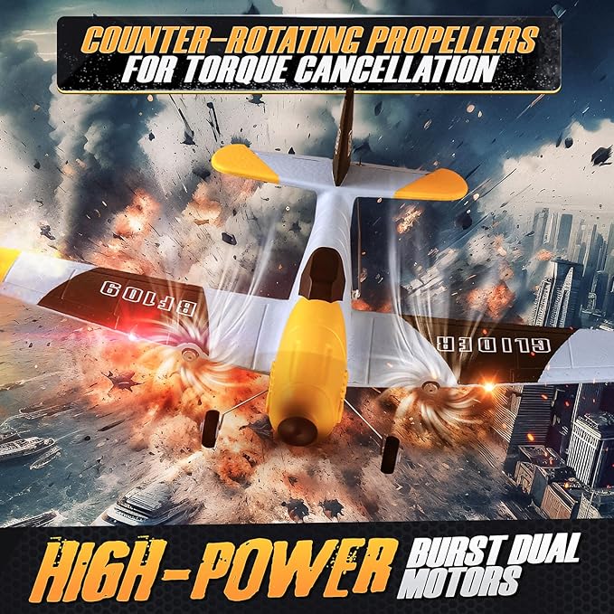 BEZGAR 3 Channel RC Plane, Drones for Kids, 6-axis Gyro Remote Control Airplane, RC Helicopter, Easy Control for Beginners Toys with Colorful LED Navigation Lights