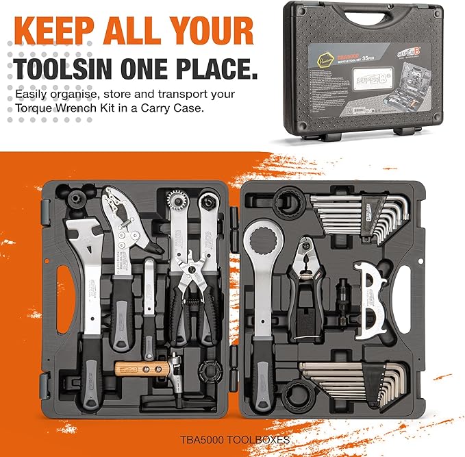 Bicycle Tool Set - Bike Repair Kit with Carry Case - Bike Maintenance Tools for Road Bikes and Mountain Bikes, Repairing Tyres, Brakes, Chains, Pedal, Crank Puller