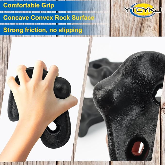 10PCS Rock Climbing Holds for Kids Climber,𝗘𝘅𝘁𝗿𝗮 𝗟𝗮𝗿𝗴𝗲 Adult Rock Climbing Stones with Mounting Hardware for Indoor Outdoor Rock Climbing Wall,Perfect for Family Fun & Exercise