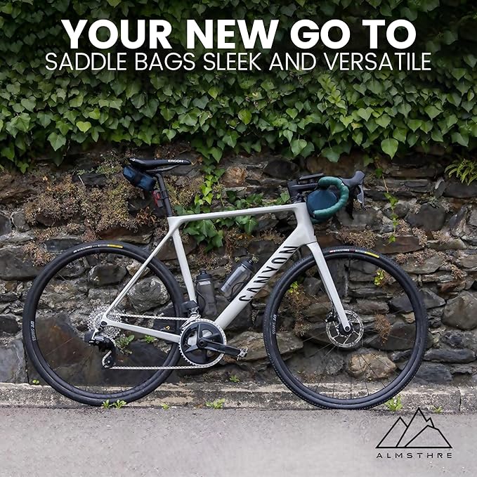 Signature Bike Saddle Bag – Cosmic Blue | 0.5L Bike Seat Bag (3" x 5.25" x 2") | Water-Resistant Ripstop, Waterproof Zipper, Internal Pocket | Durable Under Seat Storage