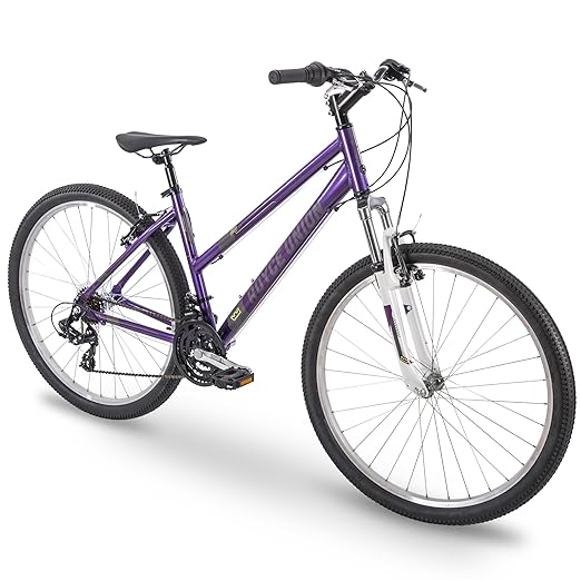ROYCE UNION RMT 27.5" Womens 21-Speed All-Terrain Mountain Bike, 17" Aluminum Frame, Twist Shift, Eggplant Purple