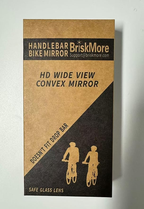 Handlebar Bike Mirror, Scratch Resistant Glass Lens, Ajustable and Rotatable Safe Rearview Bicycle Mirror