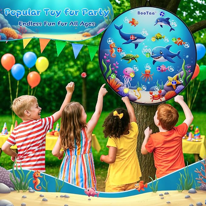 BooTaa 29" Large Dart Board for Kids, Kids Dart Board with Sticky Balls, Boys Toys, Indoor/Sport Outdoor Fun Party Play Game Toys, Birthday Gifts for 3 4 5 6 7 8 9 10 11 12 Year Old Boys Girls