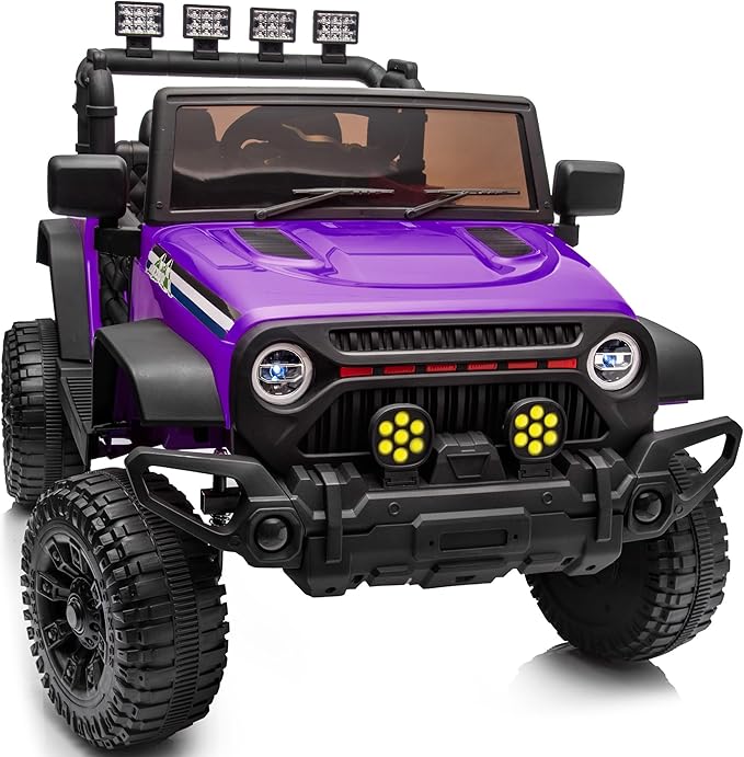 24V Ride on Toy Car, Kids Electric Vehicle 24 Volt Kids Ride on Car w/Remote Control, 3 Speeds – Purple