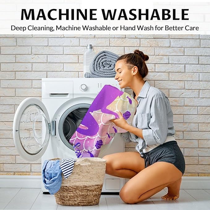 Mermaid Blanket - Soft, Fuzzy & Warm - 60"x80" Twin Size Blanket for Bed, Couch & Living Room - Colorful Cute Throw Gifts for Girls