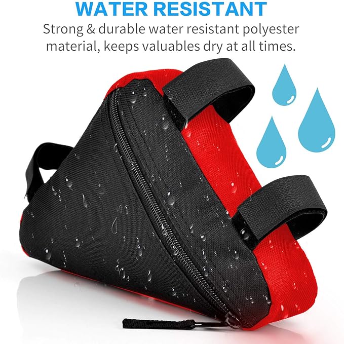Bike Triangle Frame Bag - Bicycle Cycling Storage Triangle Top Tube Front Pouch Saddle Bag for Road and Mountain Bikes