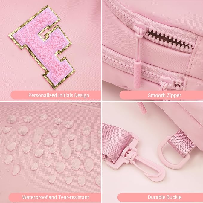 Birthday Gift for 5 6 7 8 9 10 11 12 13 14 15 16 Year Old Girls Fanny Pack Crossbody Bags for Women,Cute Trendy Stuff - Peach,F