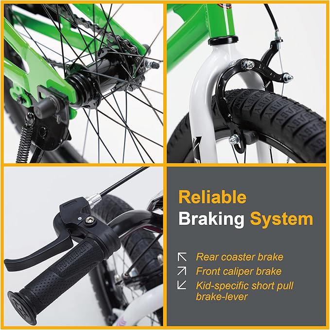 RoyalBaby Kids Bike EZ Freestyle Training Free Balance to Pedal Easy Learning Bicycle, 12-18 Inch for Toddlers to Big Kids