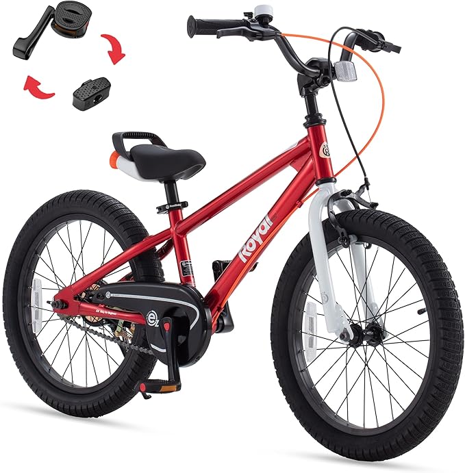 RoyalBaby Kids Bike EZ Balance to Pedal Dual Handbrake Toddlers Boys Girls Bicycle 12-20 Inch for Age 3-10 Years