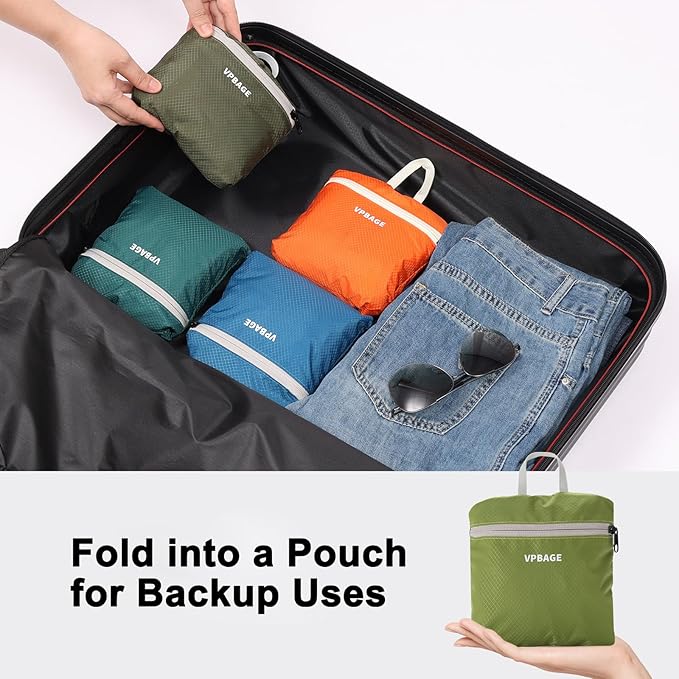 15L Water-resistant Hiking Daypack, Small Backpack Travel Outdoor, Lightweight Day Pack with Tool Loops