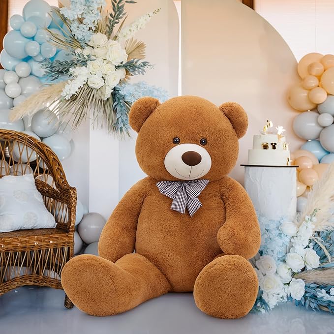 MaoGoLan Giant Teddy Bear 6 Feet Tall, Dark Brown Human Size Big Teddy Bear Stuffed Animal for Boyfriend,Girlfriend,Wife on Valentines Day,Christmas,Birthday