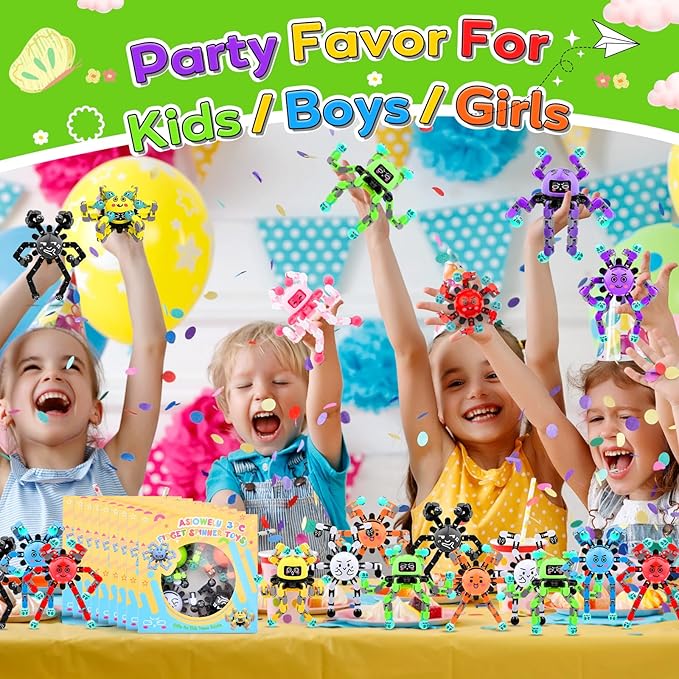 36 PCS Christmas Stocking Stuffers Fidget Spinner Toys for Kids & Adults,Party Favors Supplies Goodie Bags Birthday Gifts,Classroom Small Prizes Bulk Boys Girl Travel Sensory Toy for 3-5-8-12