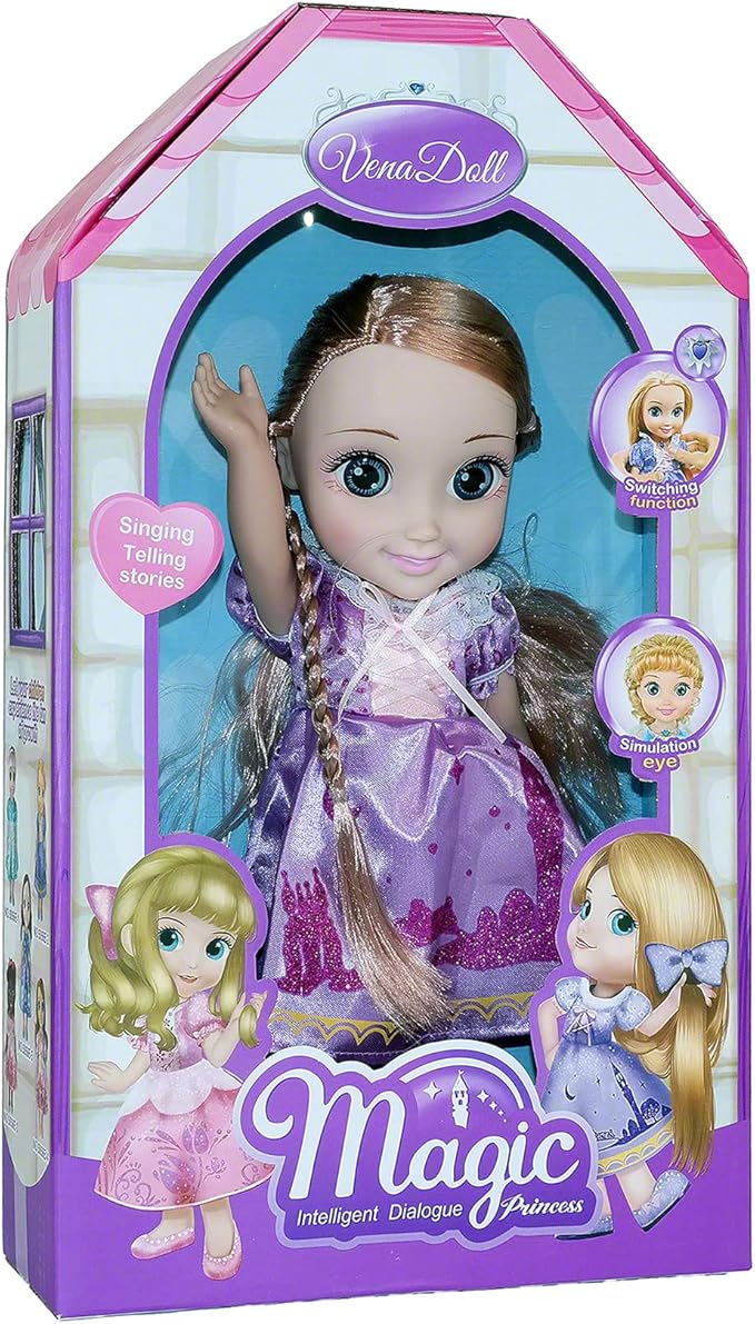 Moderno Kids Talking Interactive Magic Princess Play Doll (Rose Gold Hair)