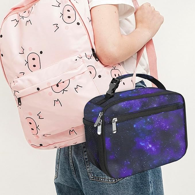Kids Lunch Box for Boys Girls Lunch Bag Insulated Durable Lunchbox Children Lunch Tote Bag for School Star