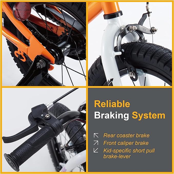 RoyalBaby Kids Bike EZ Freestyle Training Free Balance to Pedal Easy Learning Bicycle, 12-18 Inch for Toddlers to Big Kids