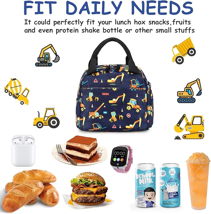 CAMTOP Lunch Box Kids Insulated Lunch Bag Large Reusable Leakproof Cooler Lunch Bags for Boys Girls School Travel Picnic