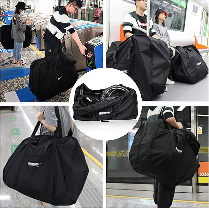 Rhinowalk 20/26inch Folding Bike Bag Waterproof Biycle Travel Case Carrying Case Outdoors Bike Transport Bag for Car Train Air Travel