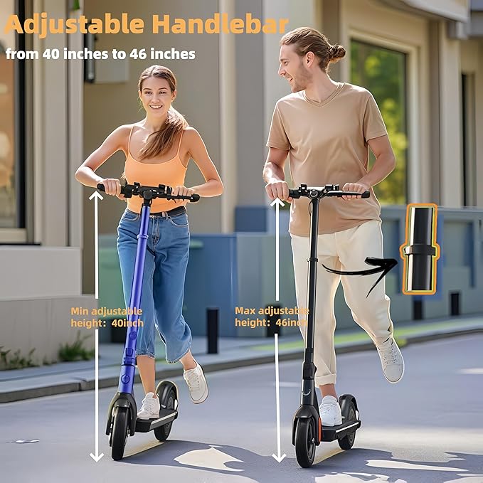 Caroma Electric Scooter, 750/500/350W Motor & 25/20 MPH Speed, Fast Adjustable Electric Scooter for Adults Max 25/20 Miles, Foldable Commuting E-Scooter w. Dual Braking System & Cruise Control